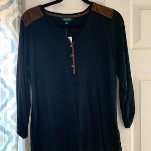 Ralph Lauren 3 (1/4) length sleeve knit top Large